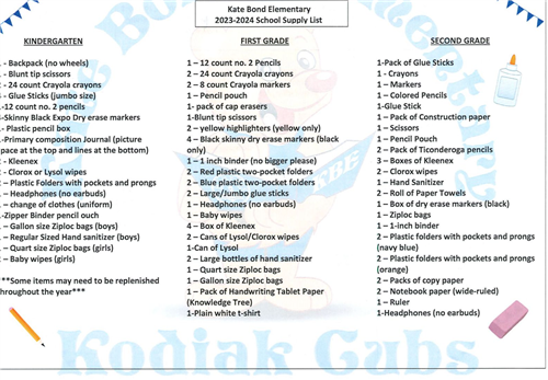 supply list